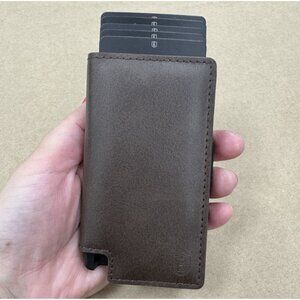 Ekster Leather Parliament Card Wallet Slim in Earth Brown Smart Cards